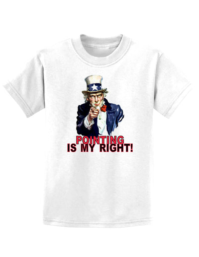 Uncle Sam Pointing is my Right Childrens T-Shirt-Childrens T-Shirt-TooLoud-White-X-Small-Davson Sales