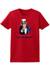 Uncle Sam Pointing is my Right Womens Dark T-Shirt-TooLoud-Red-X-Small-Davson Sales