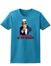 Uncle Sam Pointing is my Right Womens Dark T-Shirt-TooLoud-Turquoise-X-Small-Davson Sales