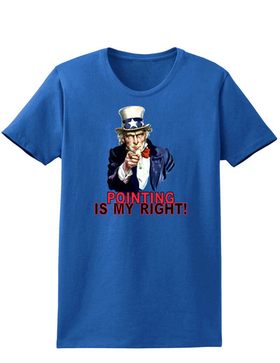 Uncle Sam Pointing is my Right Womens Dark T-Shirt-TooLoud-Royal-Blue-X-Small-Davson Sales