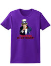 Uncle Sam Pointing is my Right Womens Dark T-Shirt-TooLoud-Purple-X-Small-Davson Sales