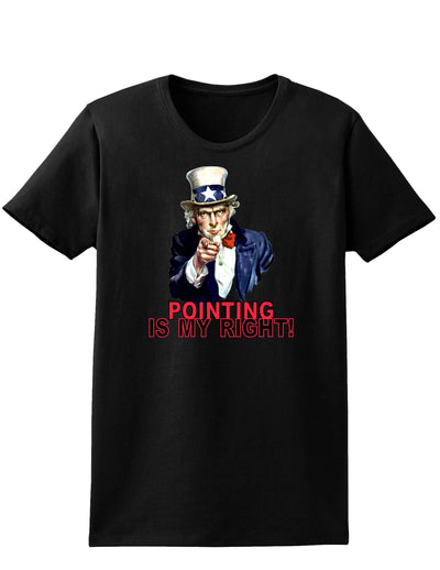 Uncle Sam Pointing is my Right Womens Dark T-Shirt-TooLoud-Black-X-Small-Davson Sales