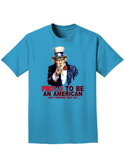 Uncle Sam Proud to be an American Adult Dark T-Shirt-Mens T-Shirt-TooLoud-Turquoise-Small-Davson Sales