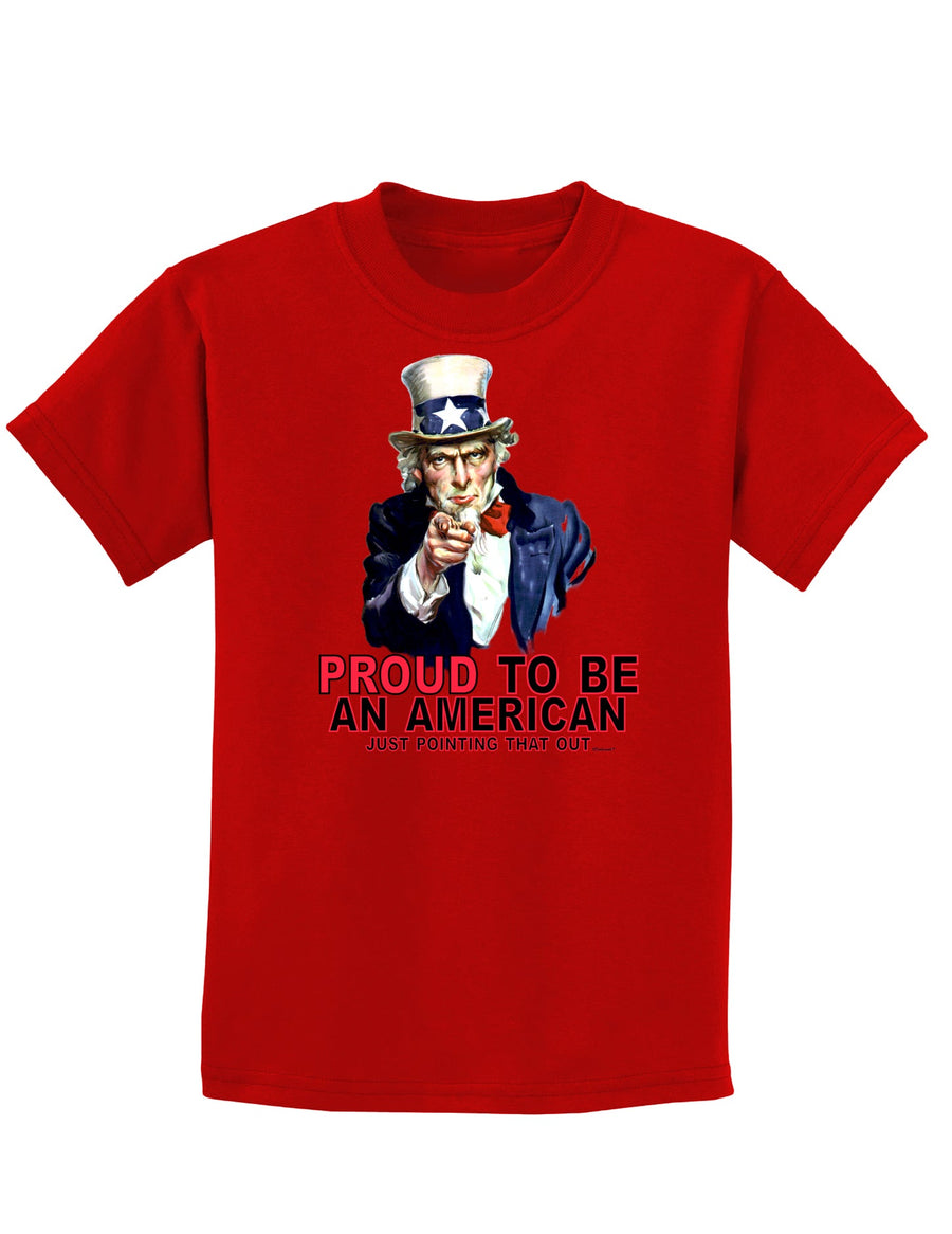 Uncle Sam Proud to be an American Childrens Dark T-Shirt-Childrens T-Shirt-TooLoud-Black-X-Small-Davson Sales