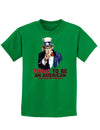 Uncle Sam Proud to be an American Childrens Dark T-Shirt-Childrens T-Shirt-TooLoud-Kelly-Green-X-Small-Davson Sales