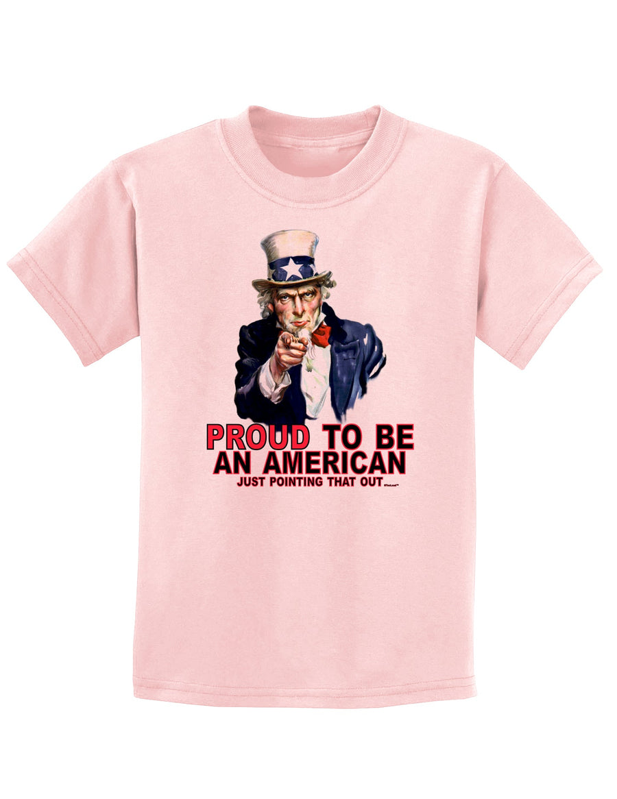 Uncle Sam Proud to be an American Childrens T-Shirt-Childrens T-Shirt-TooLoud-White-X-Small-Davson Sales