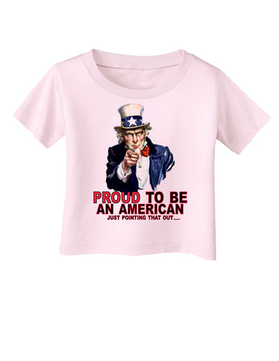 Uncle Sam Proud to be an American Infant T-Shirt-Infant T-Shirt-TooLoud-Light-Pink-06-Months-Davson Sales