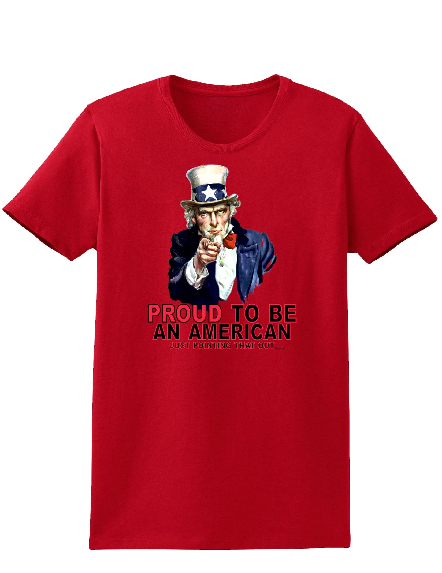 Uncle Sam Proud to be an American Womens Dark T-Shirt-TooLoud-Red-X-Small-Davson Sales