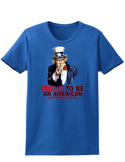 Uncle Sam Proud to be an American Womens Dark T-Shirt-TooLoud-Royal-Blue-X-Small-Davson Sales