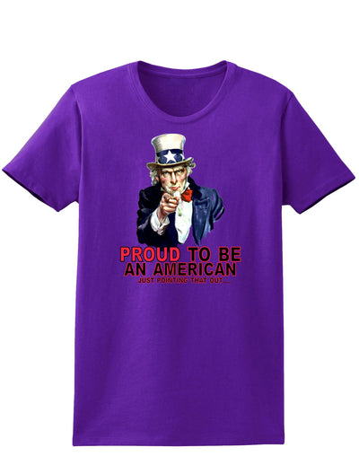 Uncle Sam Proud to be an American Womens Dark T-Shirt-TooLoud-Purple-X-Small-Davson Sales