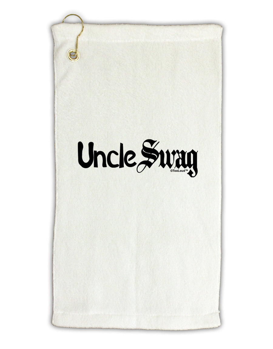 Uncle Swag Text Micro Terry Gromet Golf Towel 16 x 25 inch by TooLoud-Golf Towel-TooLoud-White-Davson Sales