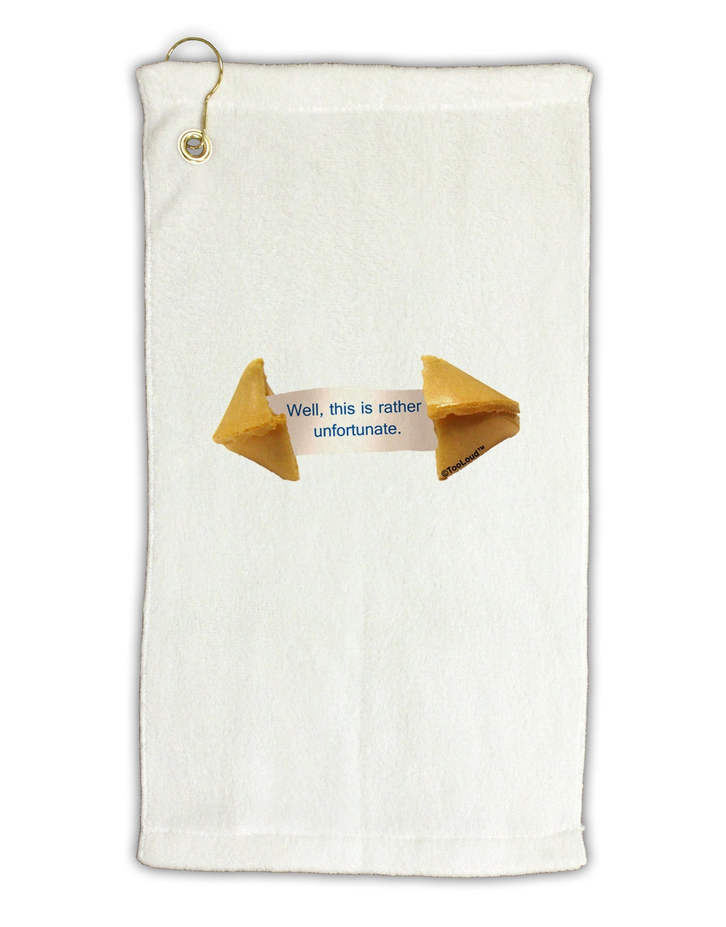Unfortunate Cookie Micro Terry Gromet Golf Towel 11&#x22;x19-Golf Towel-TooLoud-White-Davson Sales