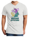 Unicorn Attitude Adult V-Neck T-shirt-Mens V-Neck T-Shirt-TooLoud-White-Small-Davson Sales