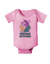 Unicorn Attitude Baby Romper Bodysuit-Baby Romper-TooLoud-Pink-06-Months-Davson Sales