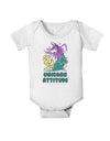 Unicorn Attitude Baby Romper Bodysuit-Baby Romper-TooLoud-White-06-Months-Davson Sales
