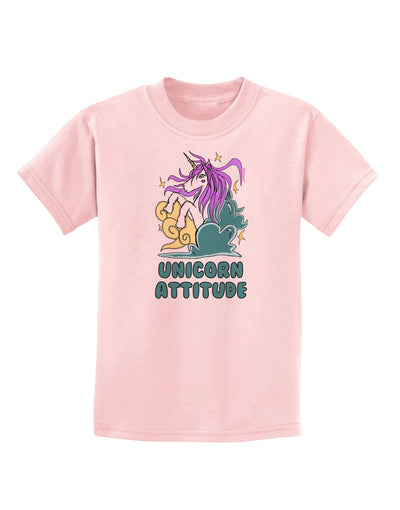 Unicorn Attitude Childrens T-Shirt-Childrens T-Shirt-TooLoud-PalePink-X-Small-Davson Sales