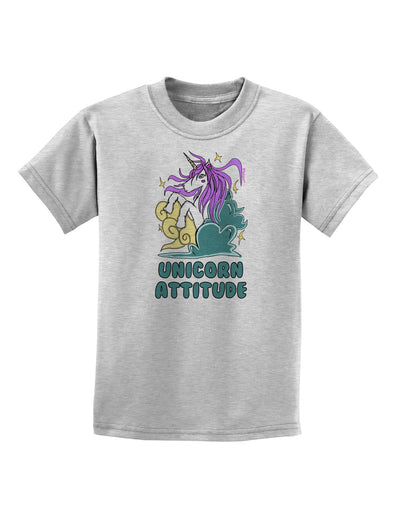 Unicorn Attitude Childrens T-Shirt-Childrens T-Shirt-TooLoud-AshGray-X-Small-Davson Sales