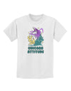 Unicorn Attitude Childrens T-Shirt-Childrens T-Shirt-TooLoud-White-X-Small-Davson Sales