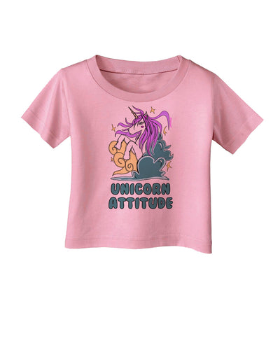 Unicorn Attitude Infant T-Shirt-Infant T-Shirt-TooLoud-Candy-Pink-06-Months-Davson Sales