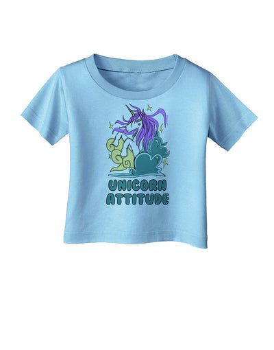 Unicorn Attitude Infant T-Shirt-Infant T-Shirt-TooLoud-Aquatic-Blue-06-Months-Davson Sales
