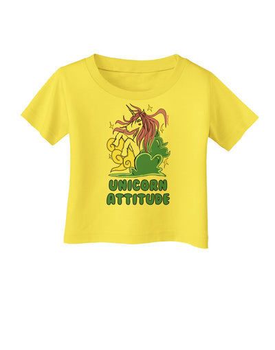 Unicorn Attitude Infant T-Shirt-Infant T-Shirt-TooLoud-Yellow-06-Months-Davson Sales