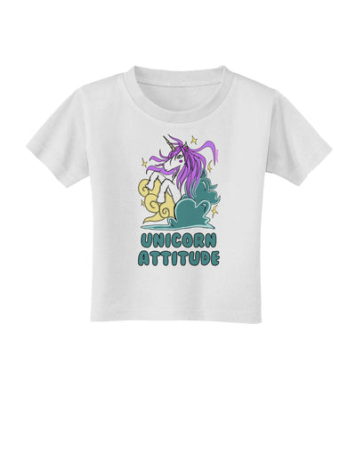 Unicorn Attitude Toddler T-Shirt-Toddler T-shirt-TooLoud-White-2T-Davson Sales