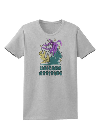 Unicorn Attitude Womens T-Shirt-Womens T-Shirt-TooLoud-AshGray-X-Small-Davson Sales