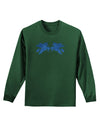 Unicorn Pegasus Blue Glitter Adult Long Sleeve Dark T-Shirt by TooLoud-TooLoud-Dark-Green-Small-Davson Sales