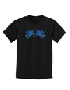 Unicorn Pegasus Blue Glitter Childrens Dark T-Shirt by TooLoud-Childrens T-Shirt-TooLoud-Black-X-Small-Davson Sales