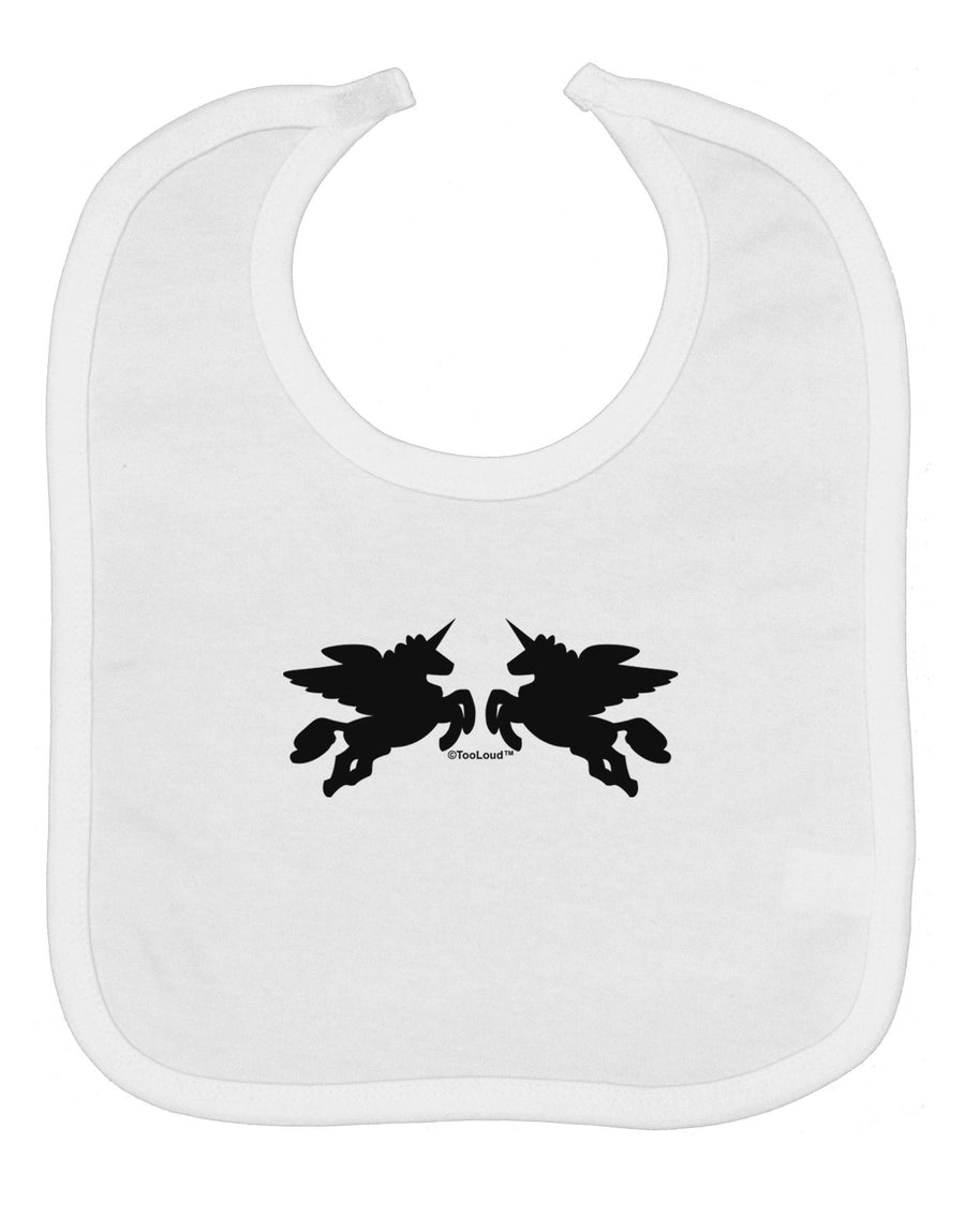 Unicorn Pegasus Design Baby Bib by TooLoud