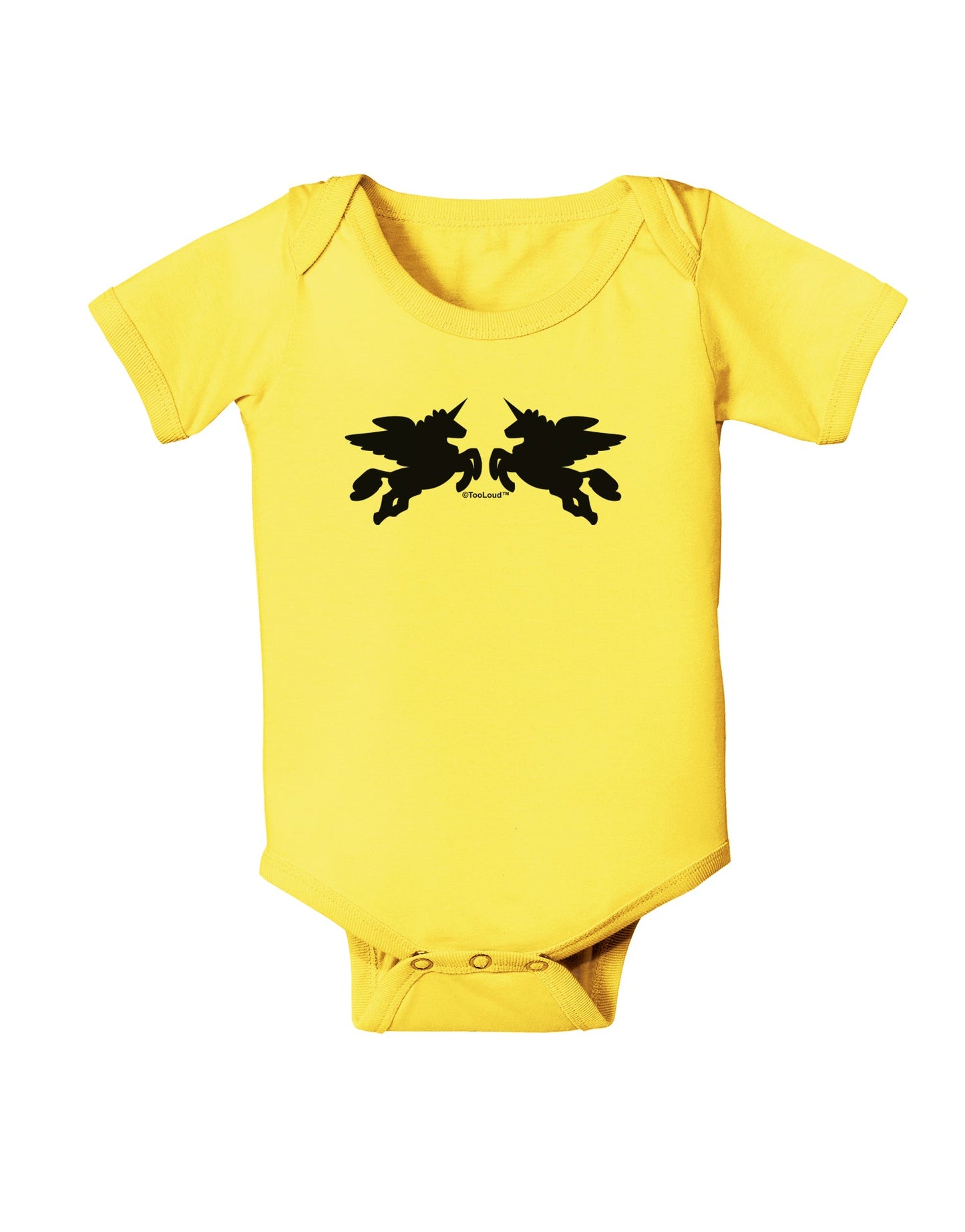 Unicorn Pegasus Design Baby Romper Bodysuit by TooLoud-Baby Romper-TooLoud-Yellow-06-Months-Davson Sales
