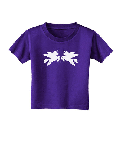 Unicorn Pegasus Design Toddler T-Shirt Dark by TooLoud-Toddler T-Shirt-TooLoud-Purple-2T-Davson Sales