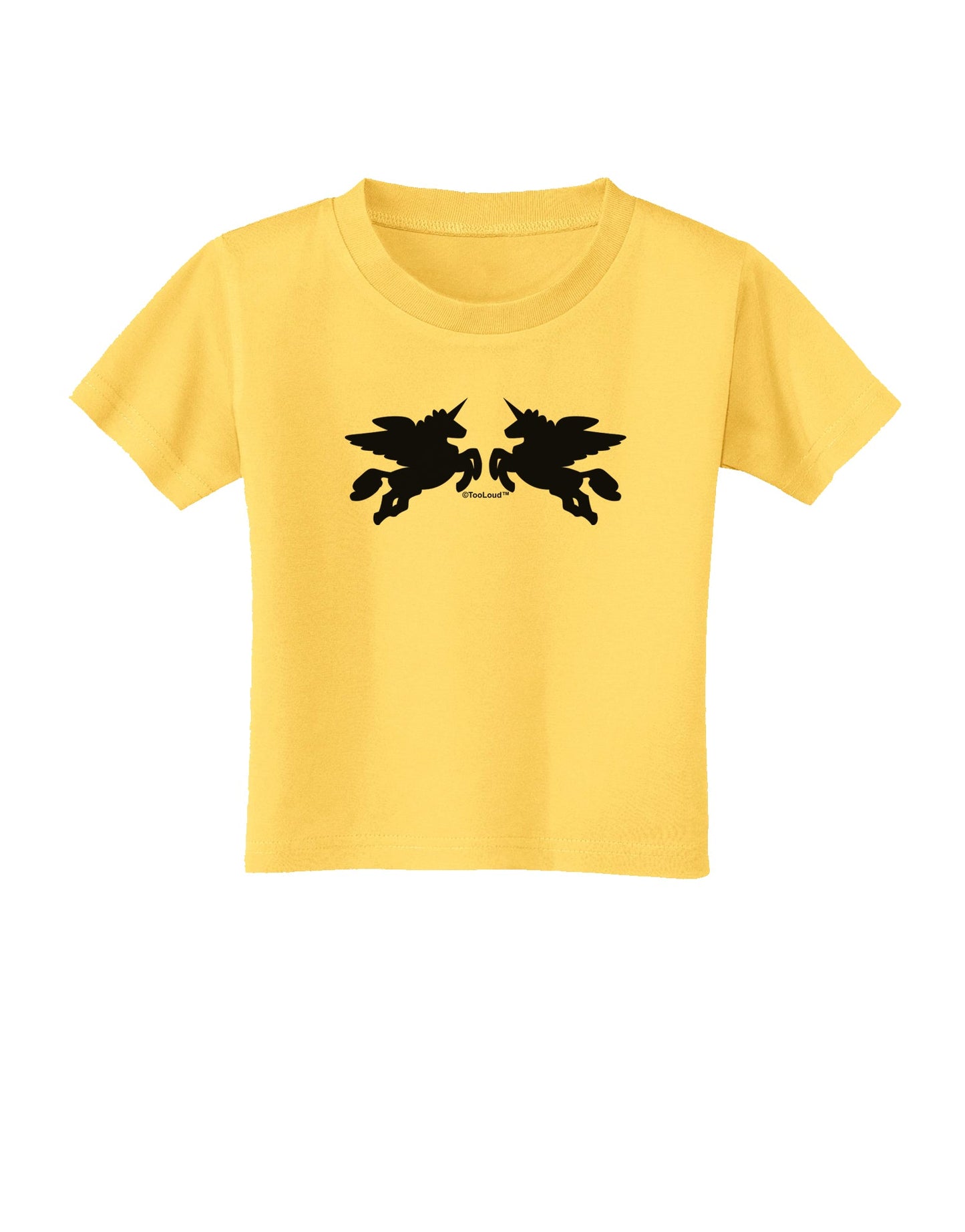 Unicorn Pegasus Design Toddler T-Shirt by TooLoud-Toddler T-Shirt-TooLoud-Yellow-2T-Davson Sales