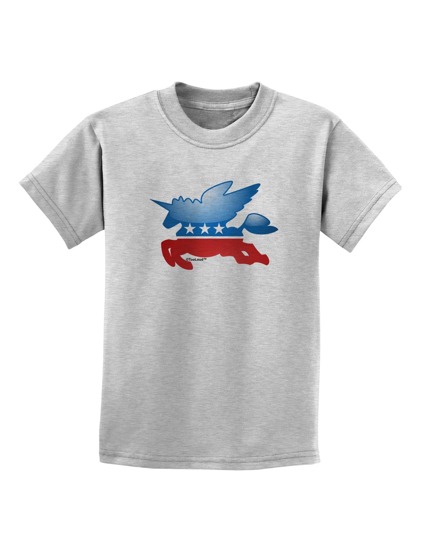 Unicorn Political Symbol Childrens T-Shirt-Childrens T-Shirt-TooLoud-AshGray-X-Small-Davson Sales