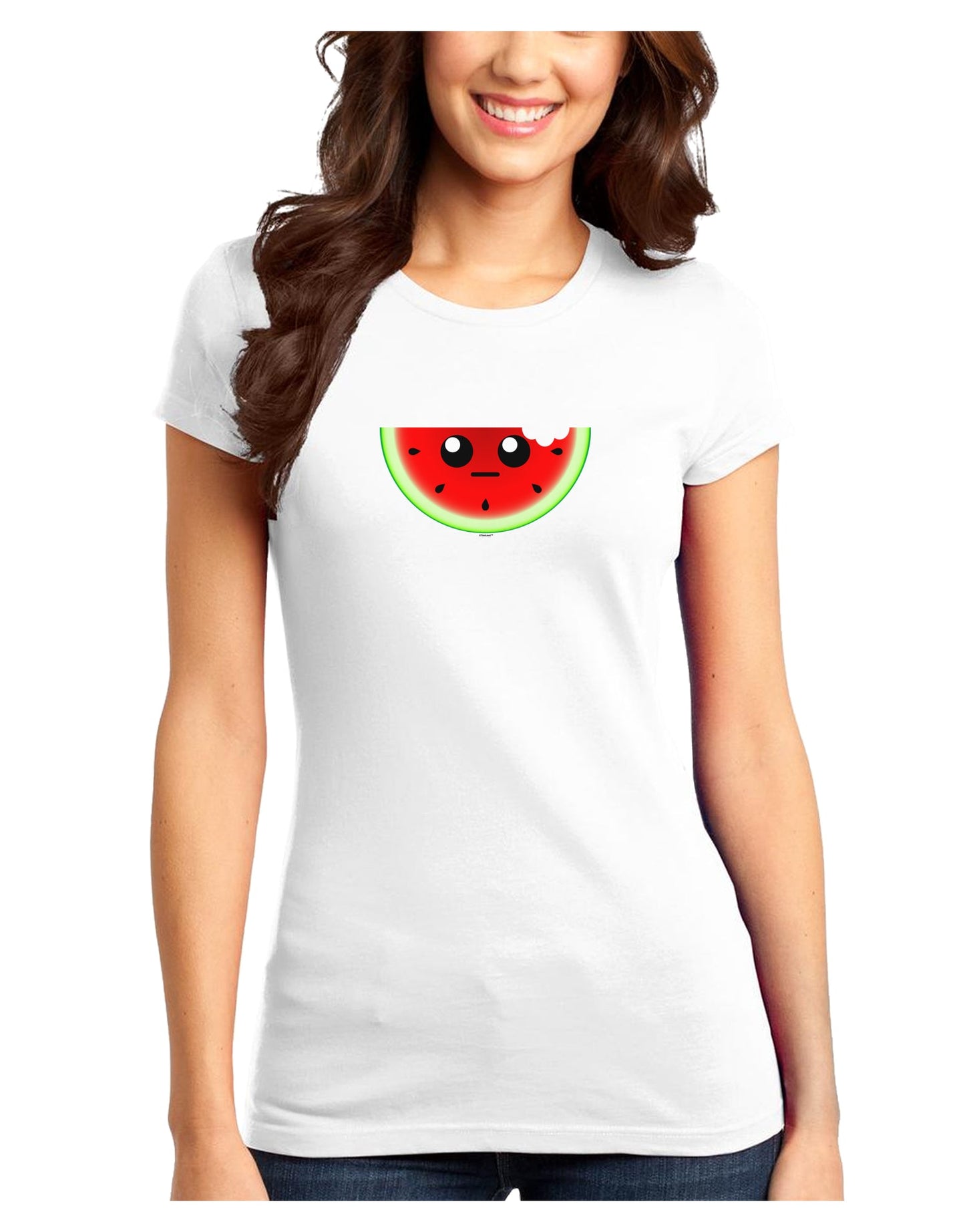Unimpressed Watermelon Juniors T-Shirt-Womens Juniors T-Shirt-TooLoud-White-Juniors Fitted XS-Davson Sales