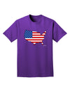 United States Cutout - American Flag Design Adult Dark T-Shirt by TooLoud-Mens T-Shirt-TooLoud-Purple-Small-Davson Sales