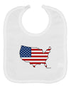 United States Cutout - American Flag Design Baby Bib by TooLoud