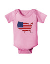 United States Cutout - American Flag Design Baby Romper Bodysuit by TooLoud-Baby Romper-TooLoud-Light-Pink-06-Months-Davson Sales