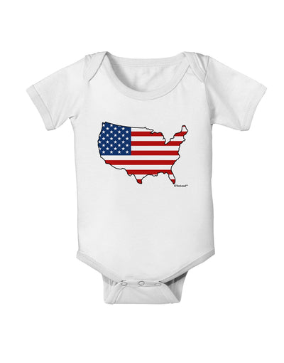 United States Cutout - American Flag Design Baby Romper Bodysuit by TooLoud-Baby Romper-TooLoud-White-06-Months-Davson Sales