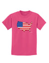 United States Cutout - American Flag Design Childrens Dark T-Shirt by TooLoud-Childrens T-Shirt-TooLoud-Sangria-X-Small-Davson Sales