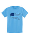 United States Cutout - American Flag Design Childrens T-Shirt by TooLoud-Childrens T-Shirt-TooLoud-Aquatic-Blue-X-Small-Davson Sales