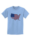 United States Cutout - American Flag Design Childrens T-Shirt by TooLoud-Childrens T-Shirt-TooLoud-Light-Blue-X-Small-Davson Sales