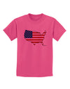 United States Cutout - American Flag Design Childrens T-Shirt by TooLoud-Childrens T-Shirt-TooLoud-Sangria-X-Small-Davson Sales