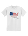 United States Cutout - American Flag Design Childrens T-Shirt by TooLoud-Childrens T-Shirt-TooLoud-White-X-Small-Davson Sales