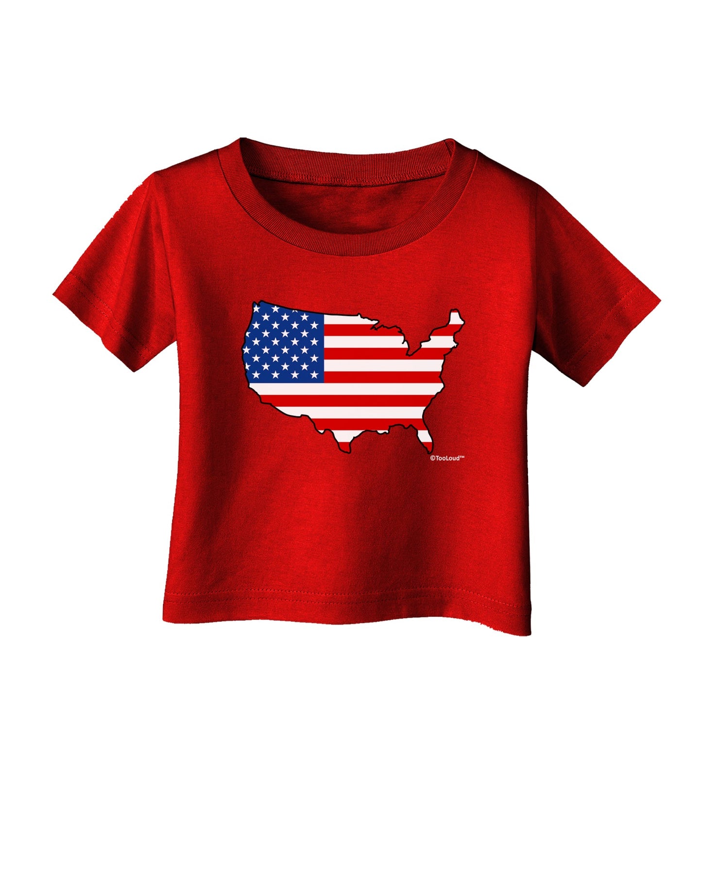 United States Cutout - American Flag Design Infant T-Shirt Dark by TooLoud-Infant T-Shirt-TooLoud-Red-06-Months-Davson Sales