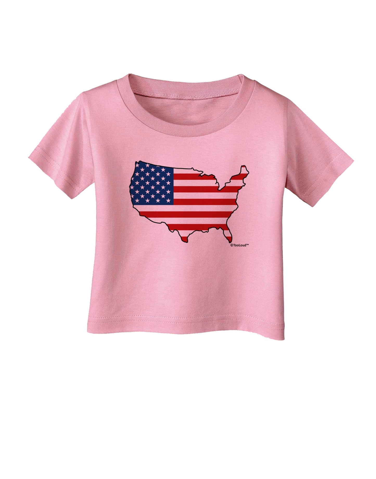 United States Cutout - American Flag Design Infant T-Shirt by TooLoud-Infant T-Shirt-TooLoud-Candy-Pink-06-Months-Davson Sales