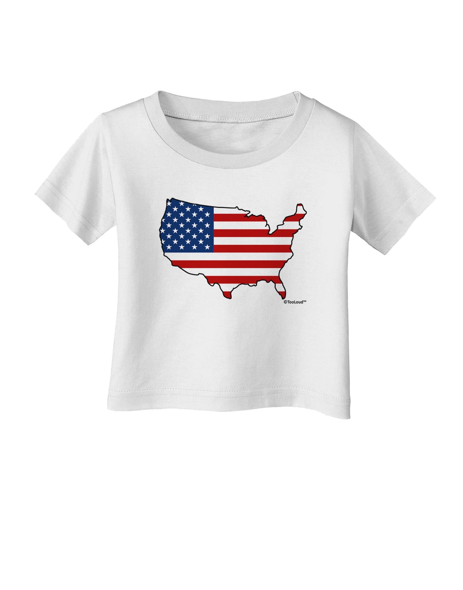 United States Cutout - American Flag Design Infant T-Shirt by TooLoud-Infant T-Shirt-TooLoud-White-06-Months-Davson Sales