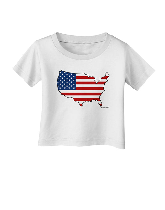 United States Cutout - American Flag Design Infant T-Shirt by TooLoud-Infant T-Shirt-TooLoud-White-06-Months-Davson Sales
