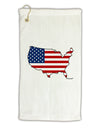 United States Cutout - American Flag Design Micro Terry Gromet Golf Towel 16 x 25 inch by TooLoud-Golf Towel-TooLoud-White-Davson Sales