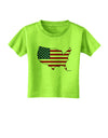 United States Cutout - American Flag Design Toddler T-Shirt by TooLoud-Toddler T-Shirt-TooLoud-Lime-Green-2T-Davson Sales